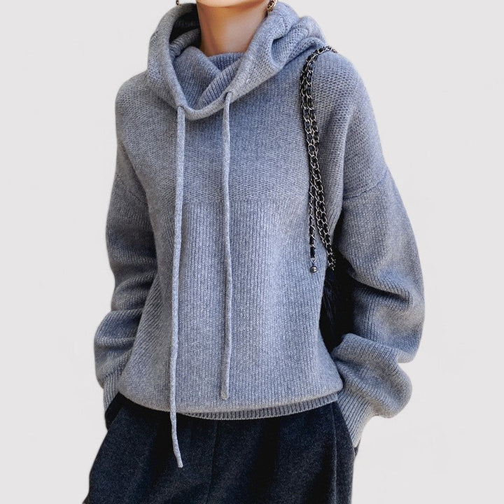 Ancien | Women's Wool Knitted Hoodie afbeelding 3