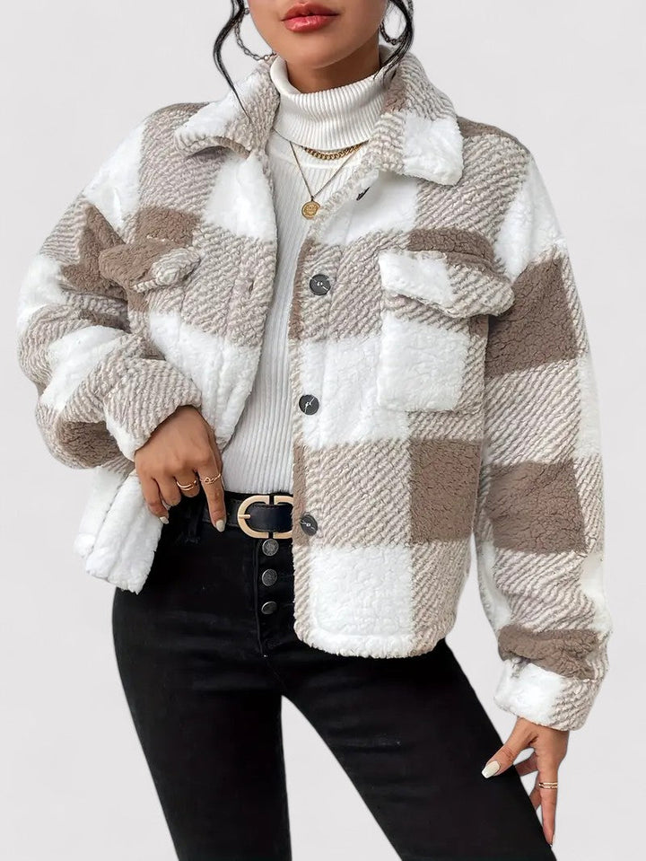Ancien | Checkered Ladies Jacket with Buttoned Closure afbeelding 1