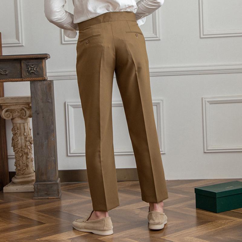 Ancien | Neapolitan High Waist Straight Suit Trousers afbeelding 4