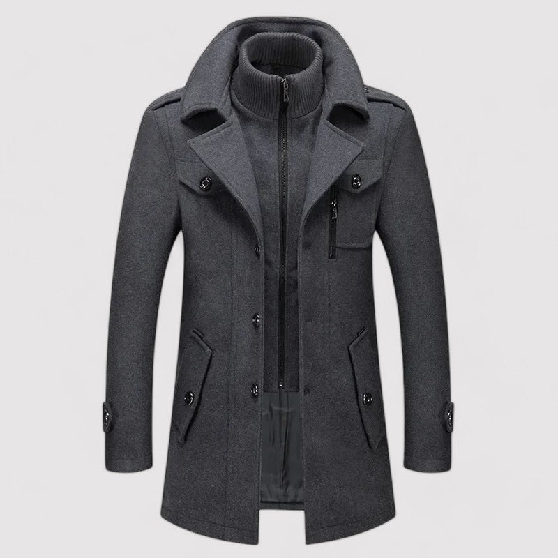 Ancien | Men's Wool Trench Coat afbeelding 1