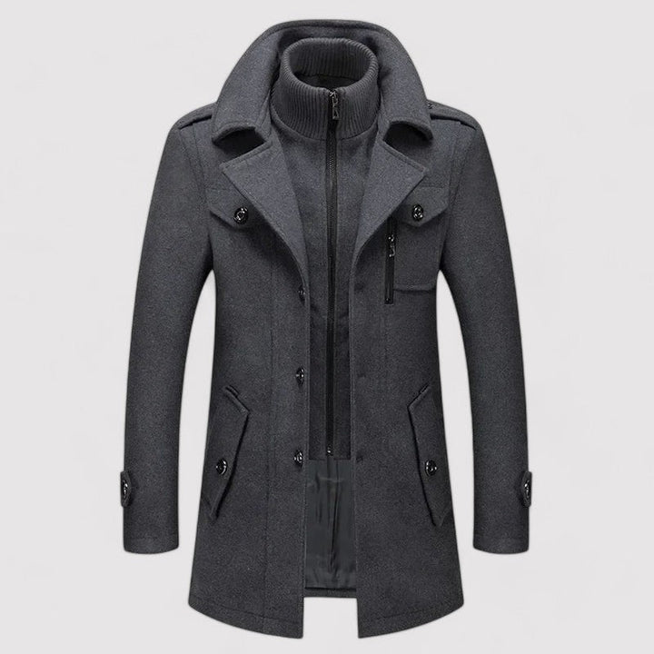 Ancien | Men's Wool Trench Coat afbeelding 1