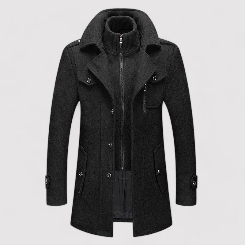 Ancien | Men's Wool Trench Coat afbeelding 2