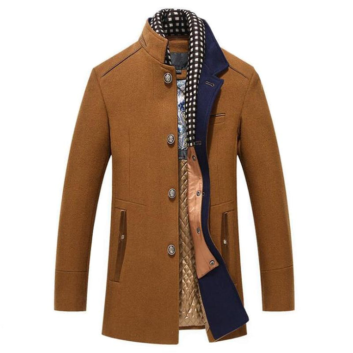 West Louis™ Wool Cashmere Detachable Scarf Coat afbeelding 3