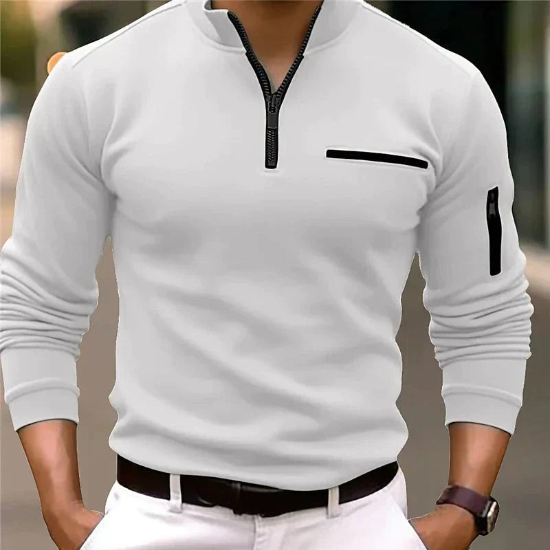 Oliver | Men's Polo Shirt with Quarter Zip