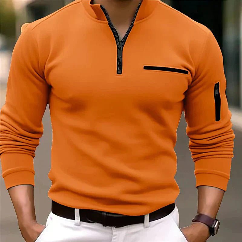 Oliver | Men's Polo Shirt with Quarter Zip