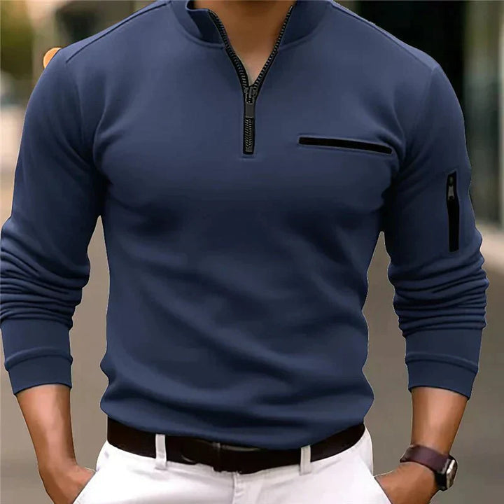 Oliver | Men's Polo Shirt with Quarter Zip