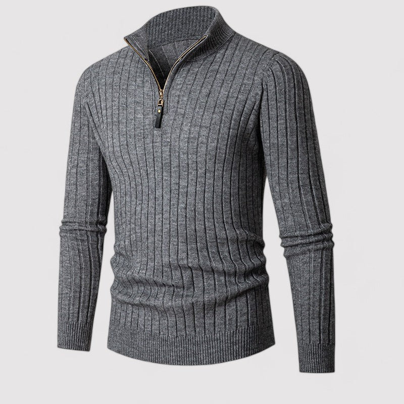 Ancien | Men's Casual Zip-Up Sweater afbeelding 3