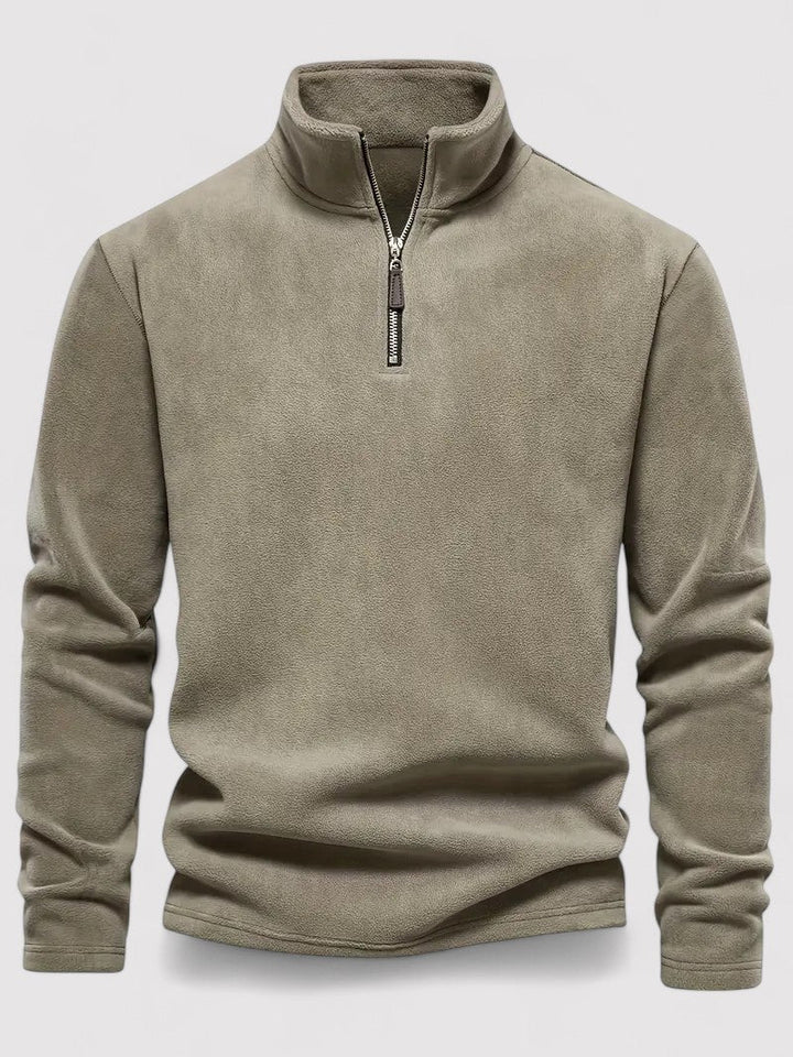 Ancien | Men's Half Zip Fleece Crew Neck Sweater afbeelding 1