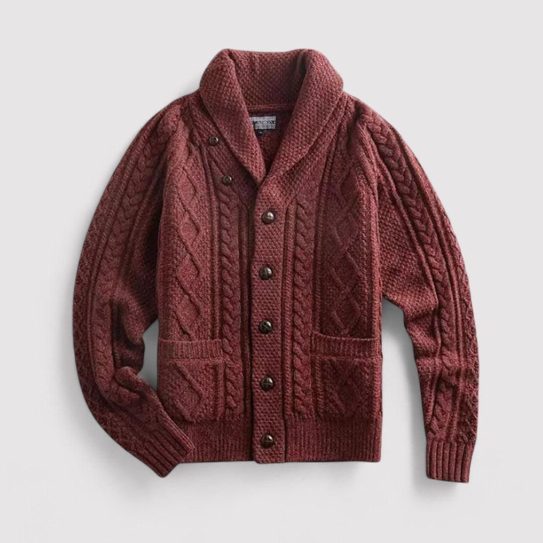 Ancien | Kings Bridge Men's Shawl Collar Cardigan afbeelding 1