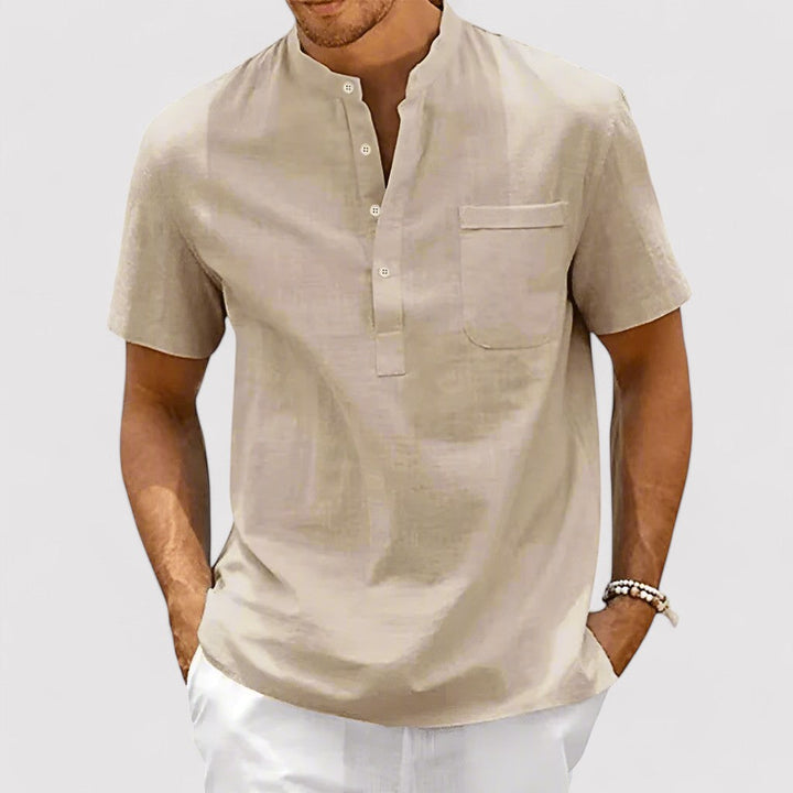 Ancien | Men's Pure Linen Shirt afbeelding 1