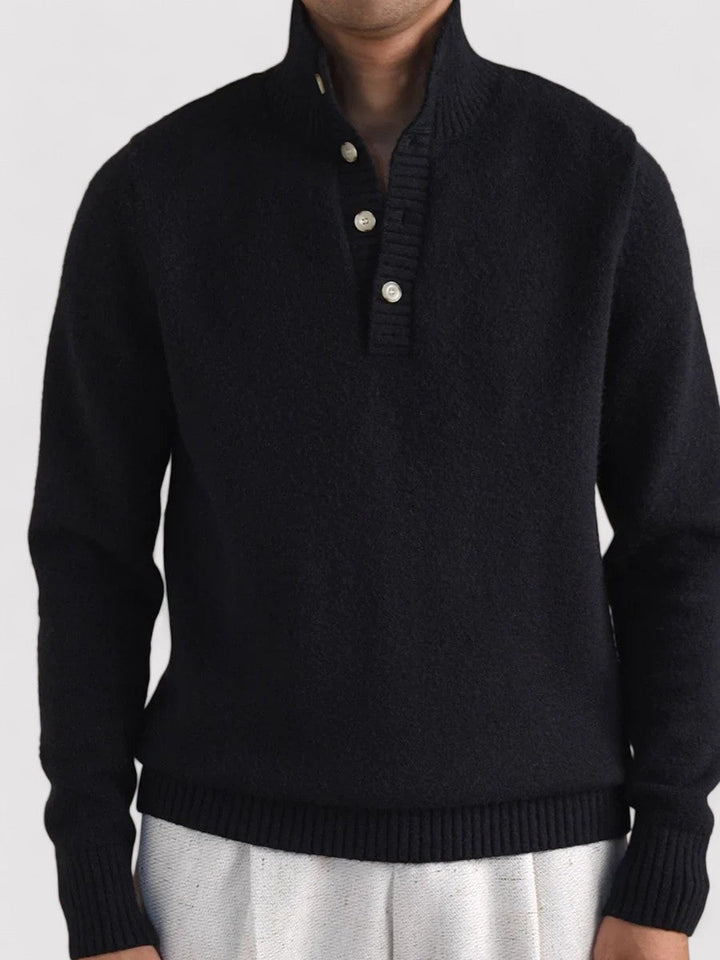 Ancien | Old Money Half-button Cashmere Sweater afbeelding 7