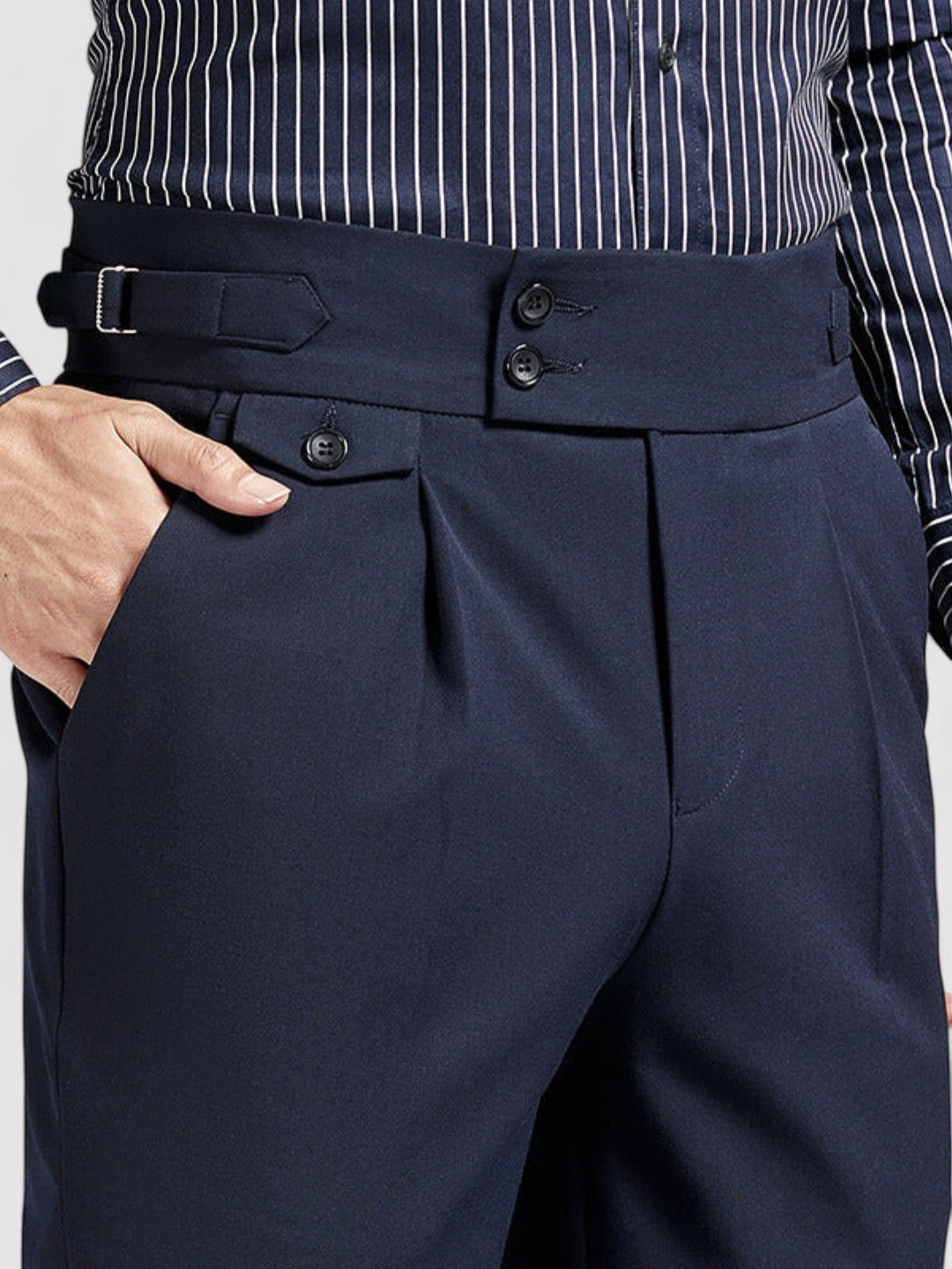 Ancien | Men's Naples Wrinkle Free High-Waist Pantalon afbeelding 1
