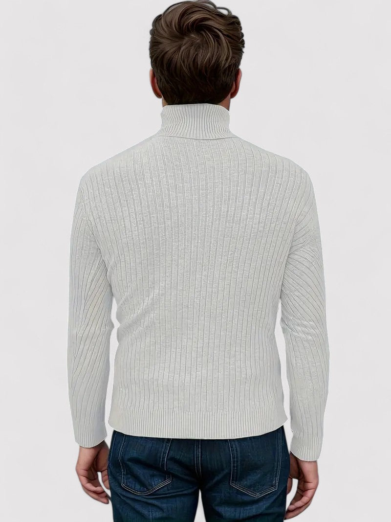 Ancien | Cable-Knit Men's Turtleneck Jumper for Autumn afbeelding 8