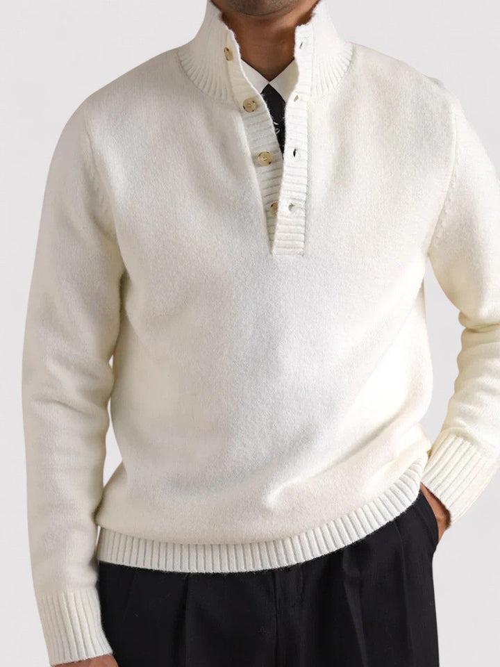 Ancien | Old Money Half-button Cashmere Sweater afbeelding 3