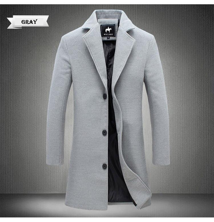 West Louis™ Business-Man Windproof Long Coat afbeelding 8