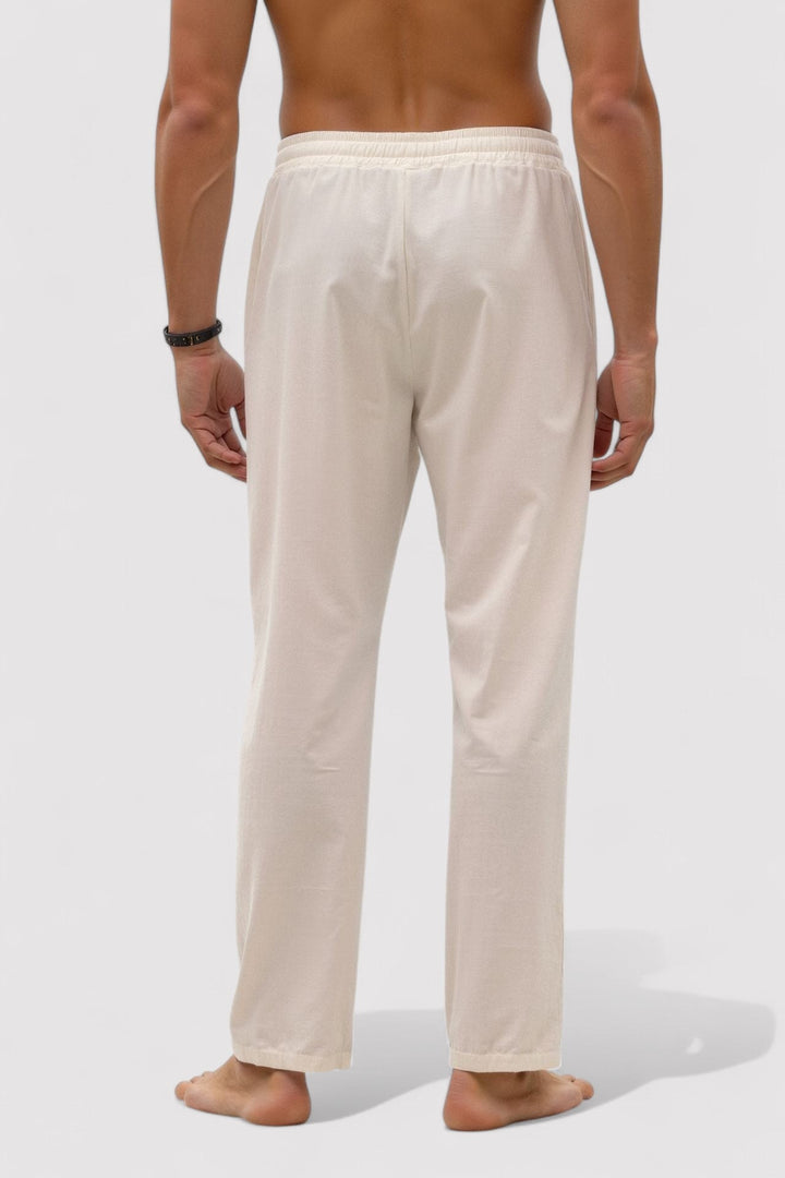 Ancien | Men's Old Money Cotton & Linen Blend Drawstring Pants afbeelding 16