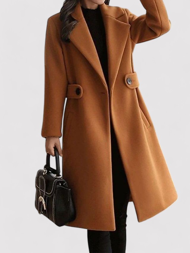 Ancien | Wool Winter Coat with Narrow Belt afbeelding 4