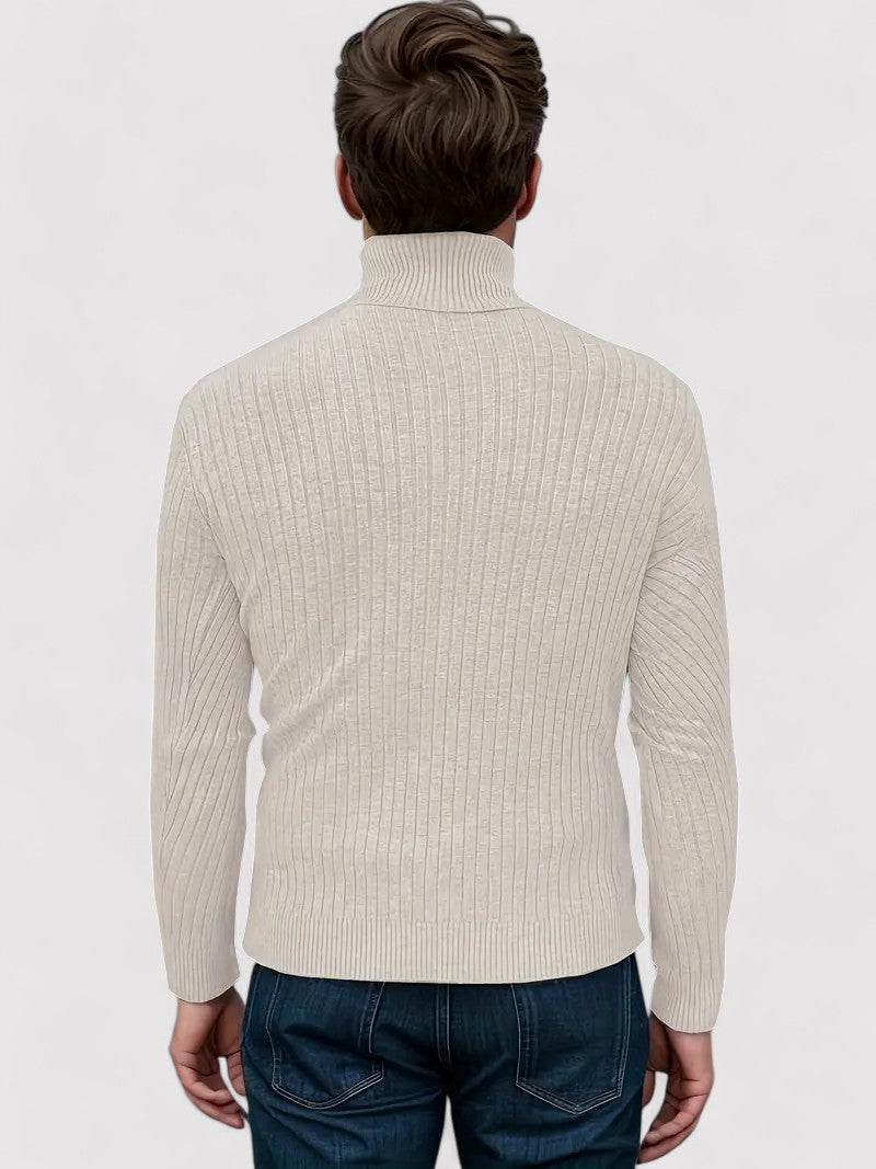 Ancien | Cable-Knit Men's Turtleneck Jumper for Autumn afbeelding 2
