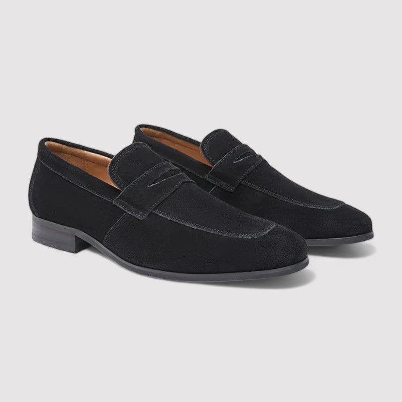 Ancien | Old Money Suede Penny Loafers afbeelding 1