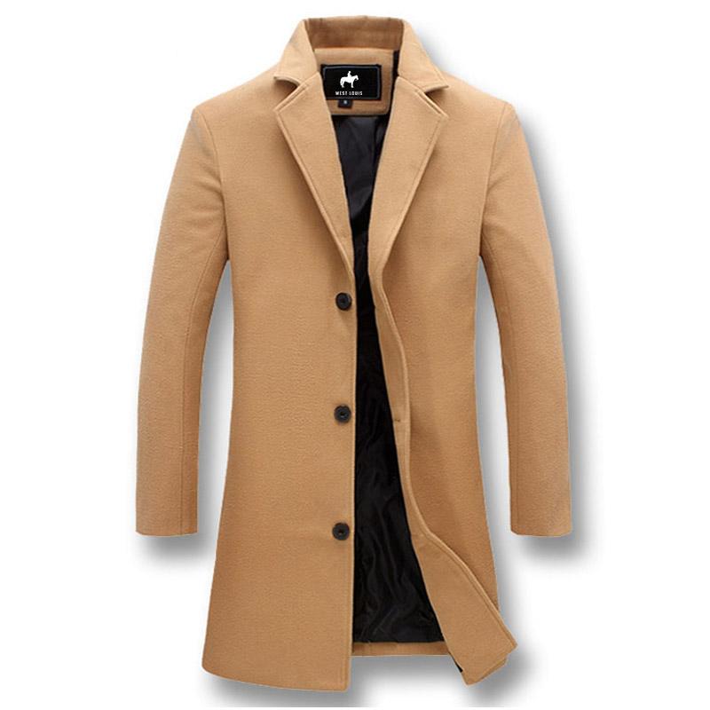 West Louis™ Business-Man Windproof Long Coat afbeelding 1