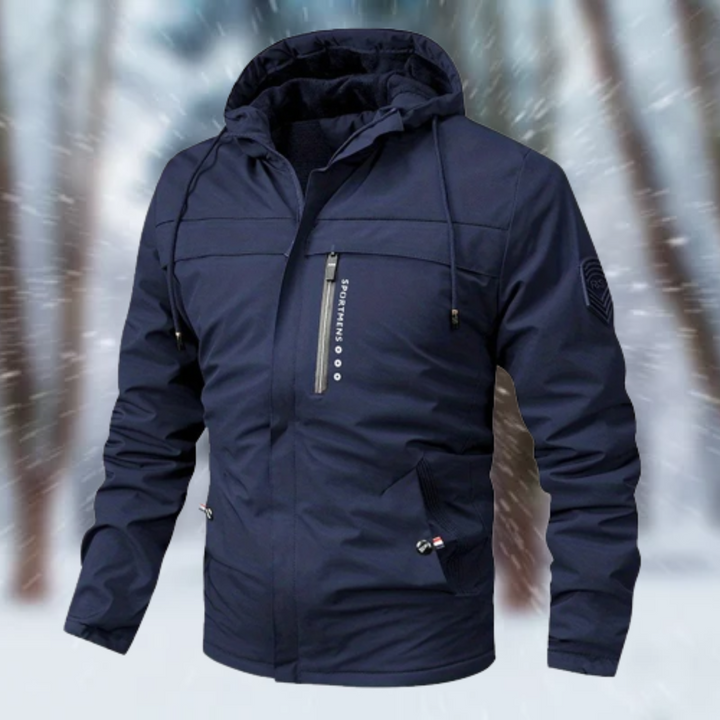 Oliver | Men's luxe waterproof jacket with hood
