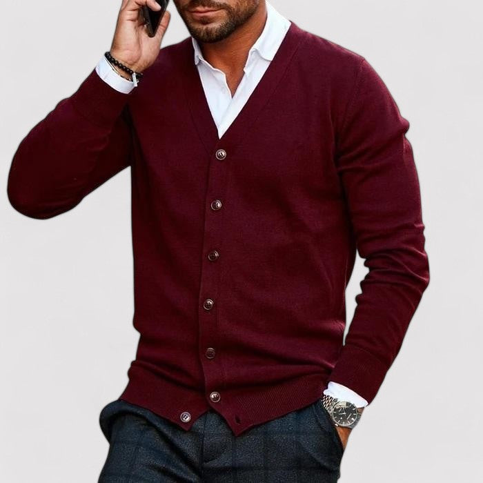 Ancien | Men's Casual Old Money Cardigan afbeelding 1