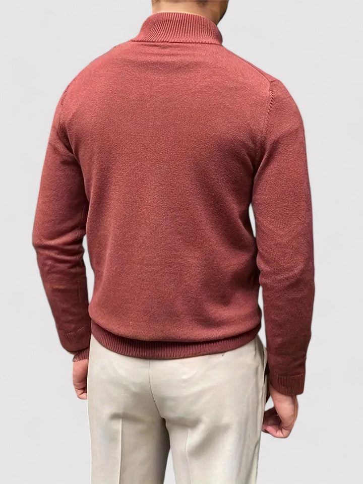 Ancien | Autumn Knitted Sweater with Zipper afbeelding 5