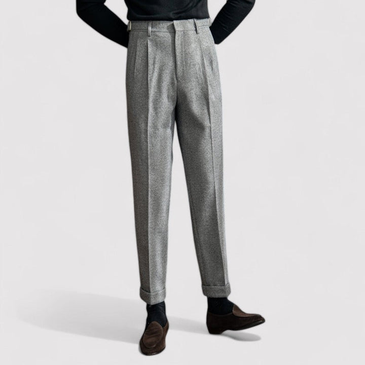 Ancien | Men's Houndstooth Edinburgh Straight Fit Trousers afbeelding 6