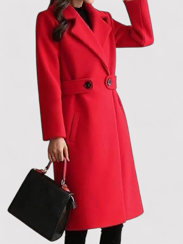 Ancien | Wool Winter Coat with Narrow Belt afbeelding 6