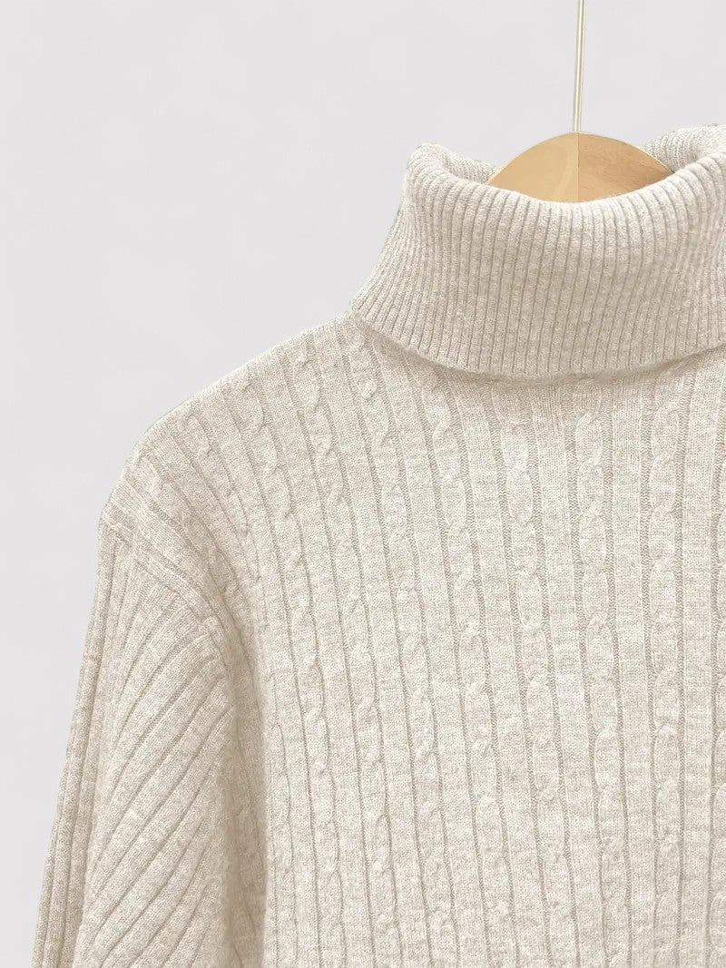 Ancien | Cable-Knit Men's Turtleneck Jumper for Autumn afbeelding 5