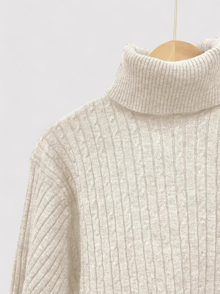 Ancien | Cable-Knit Men's Turtleneck Jumper for Autumn afbeelding 5