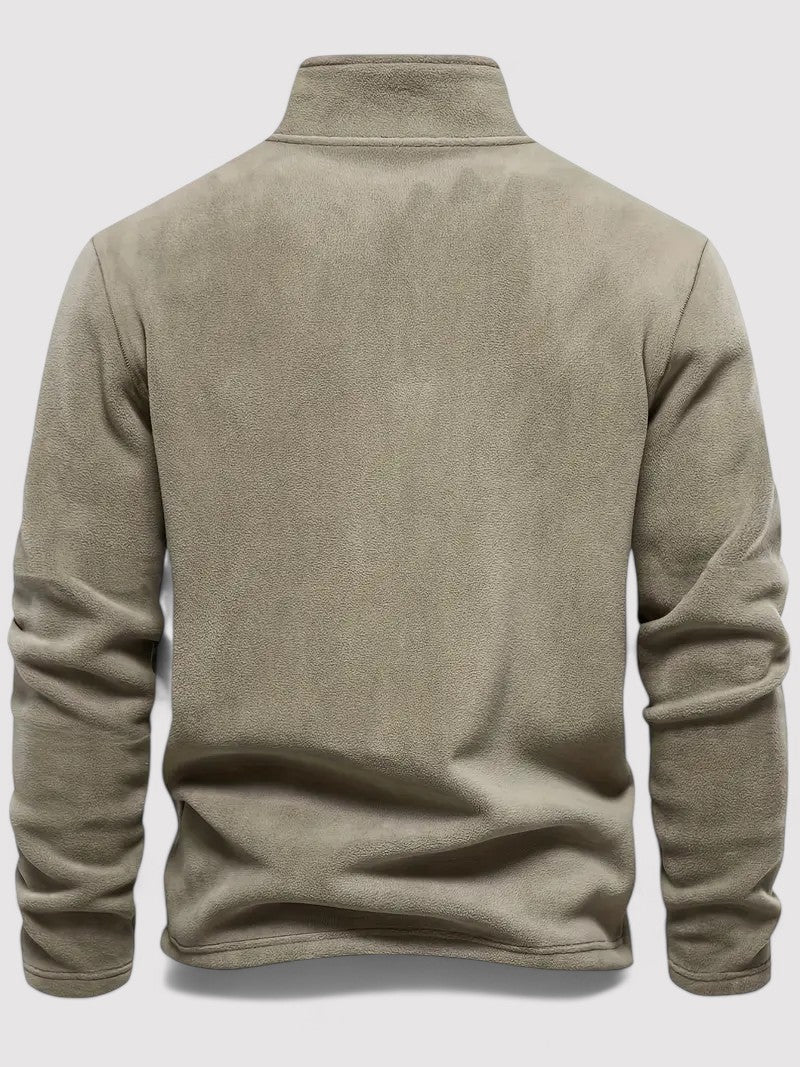 Ancien | Men's Half Zip Fleece Crew Neck Sweater afbeelding 4