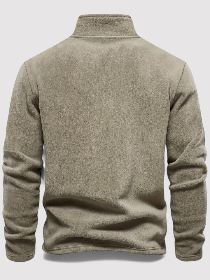 Ancien | Men's Half Zip Fleece Crew Neck Sweater afbeelding 4