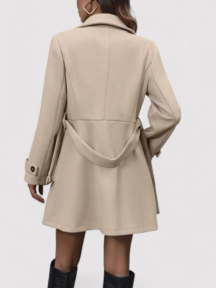 Ancien | Elegant Double Row Trench Coat with Belt afbeelding 2