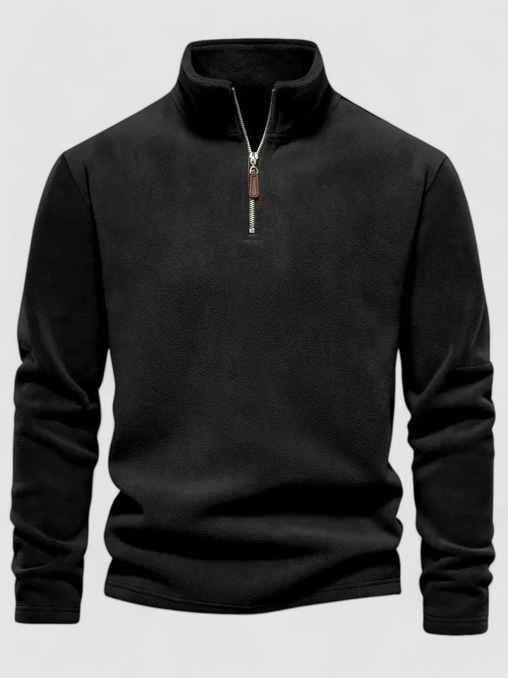 Ancien | Men's Half Zip Fleece Crew Neck Sweater afbeelding 7