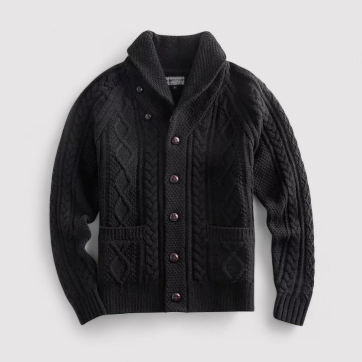 Ancien | Kings Bridge Men's Shawl Collar Cardigan afbeelding 3