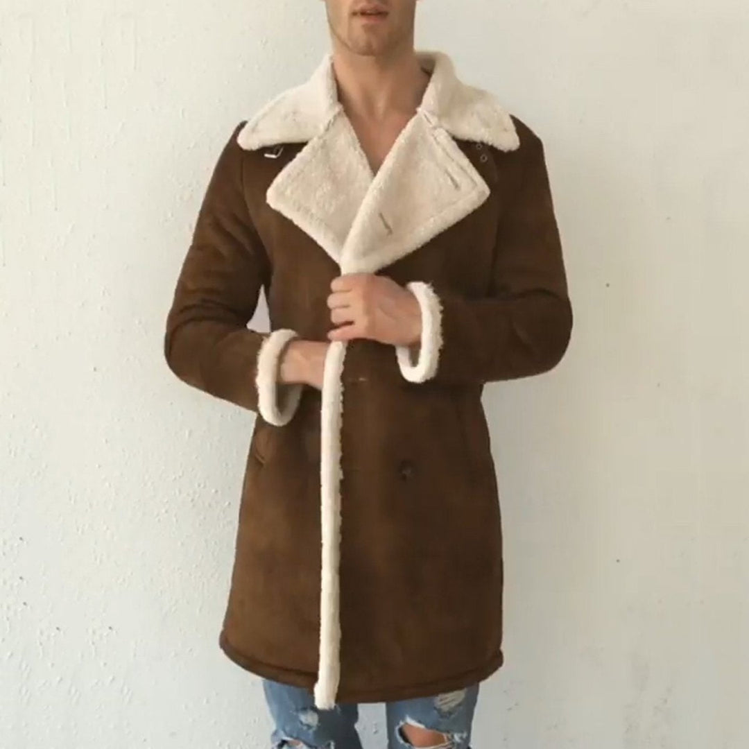 West Louis™ Brand Suede Inside Fleece Thick Coat afbeelding 3