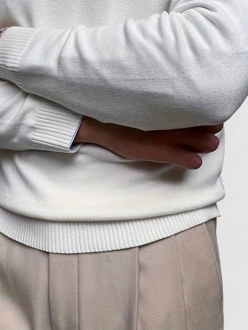 Ancien | Autumn Knitted Sweater with Zipper afbeelding 11