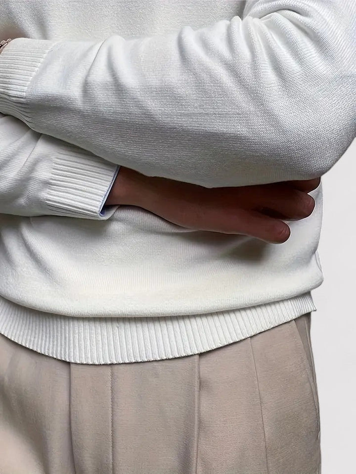 Ancien | Autumn Knitted Sweater with Zipper afbeelding 11