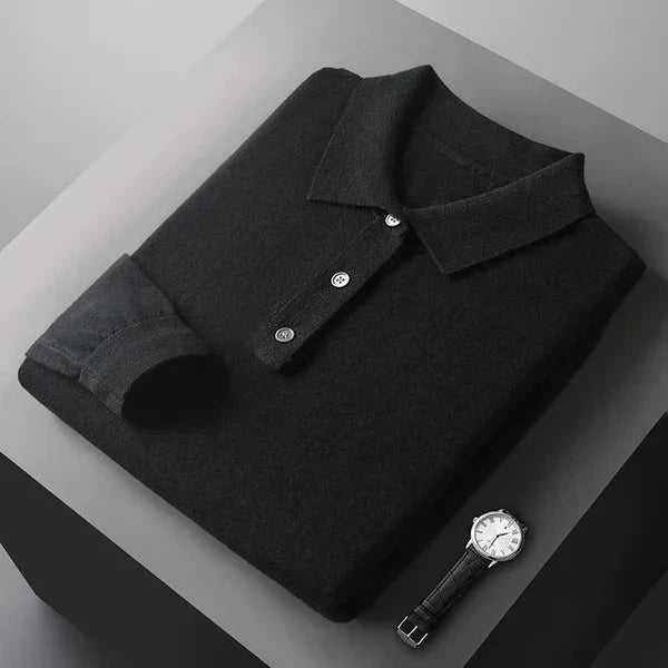 Ancien | Cashmere Polo With Long Sleeves afbeelding 4