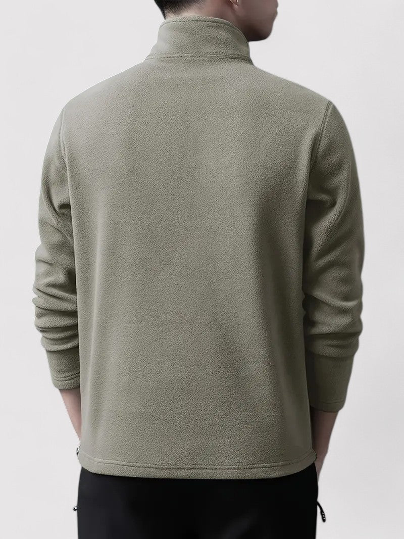 Ancien | Men's Half Zip Fleece Crew Neck Sweater afbeelding 3