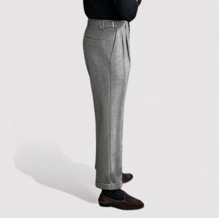 Ancien | Men's Houndstooth Edinburgh Straight Fit Trousers afbeelding 7