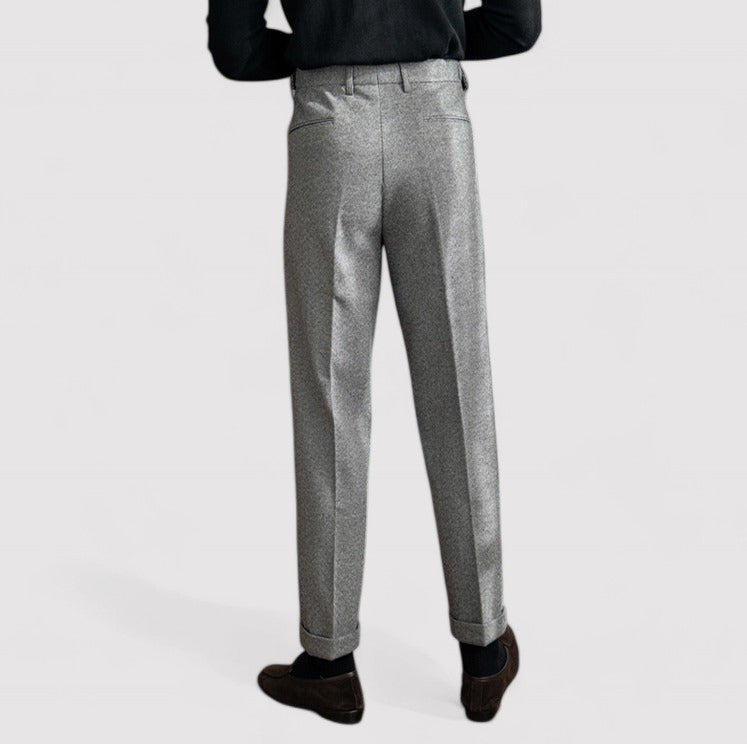 Ancien | Men's Houndstooth Edinburgh Straight Fit Trousers afbeelding 8