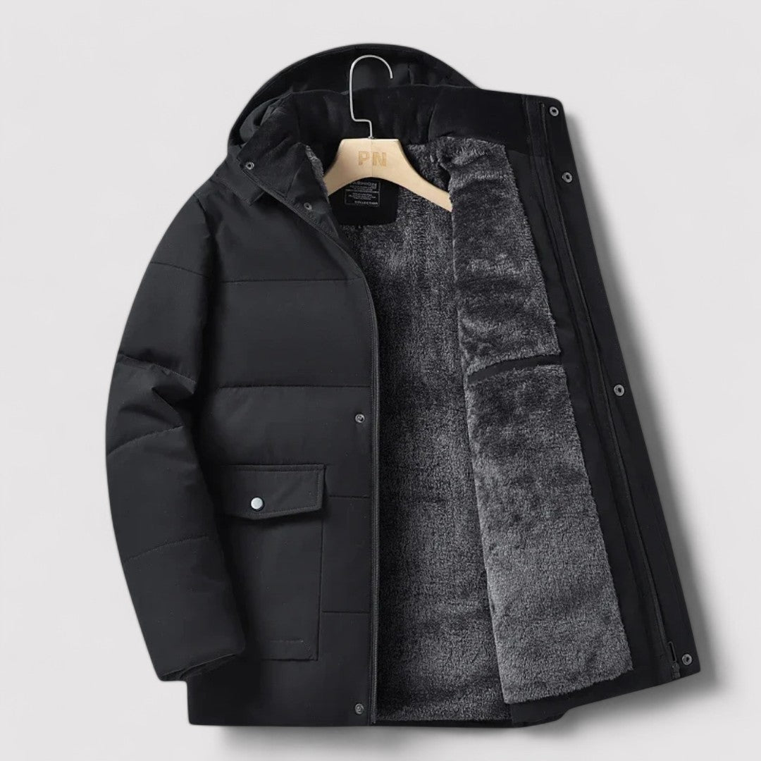 Ancien | Men’s Warm Winter Parka with Detachable Hood afbeelding 3
