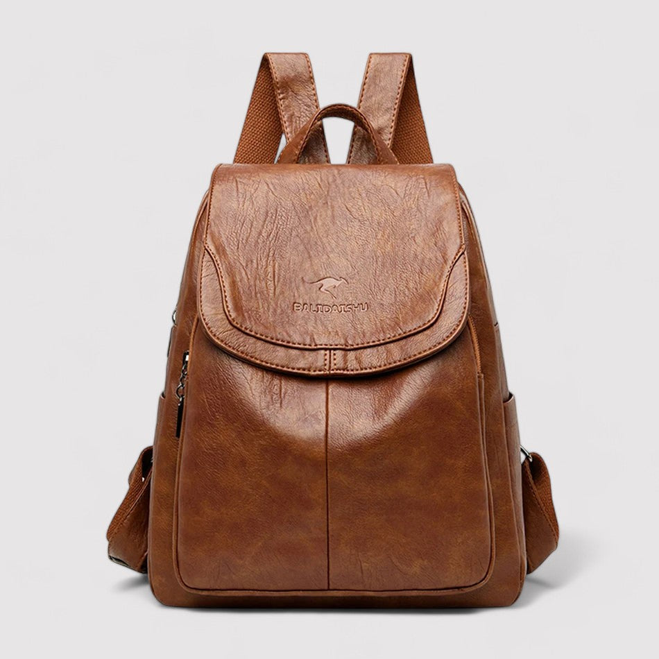 Ancien | Anti-Theft Leather Backpack afbeelding 1