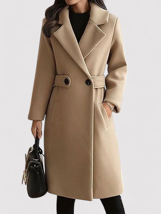 Ancien | Wool Winter Coat with Narrow Belt afbeelding 1