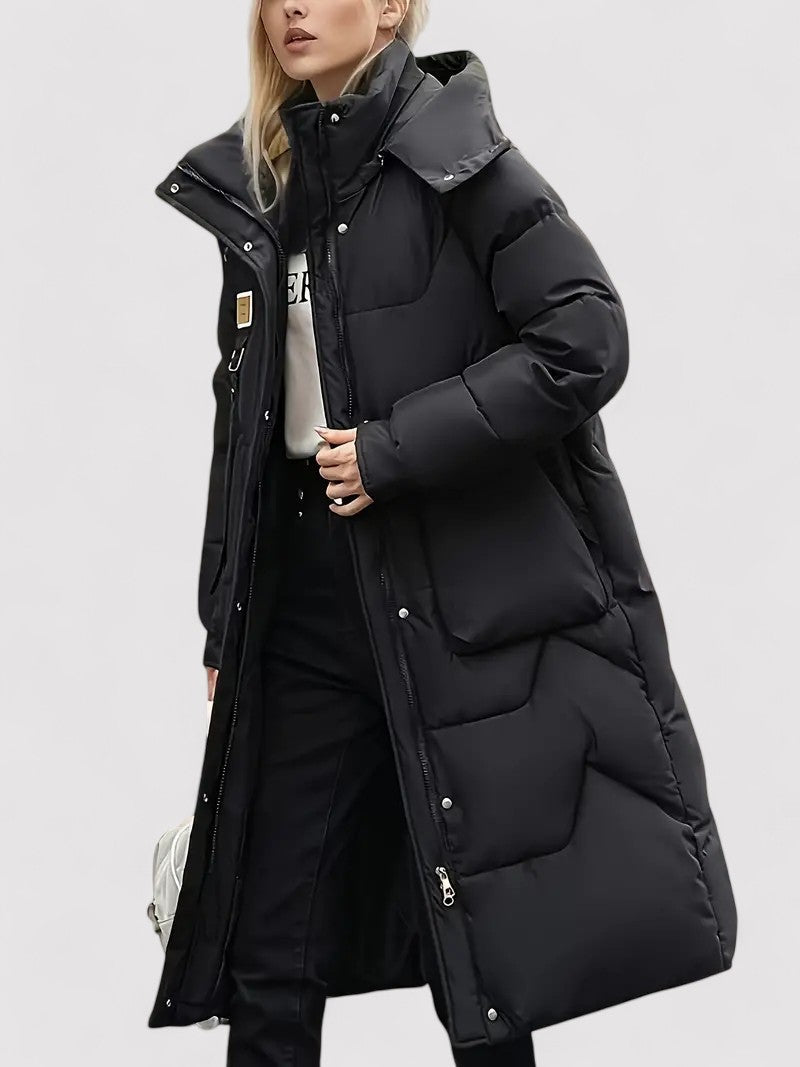 Ancien | Women's Warm Long Hooded Winter Coat afbeelding 4