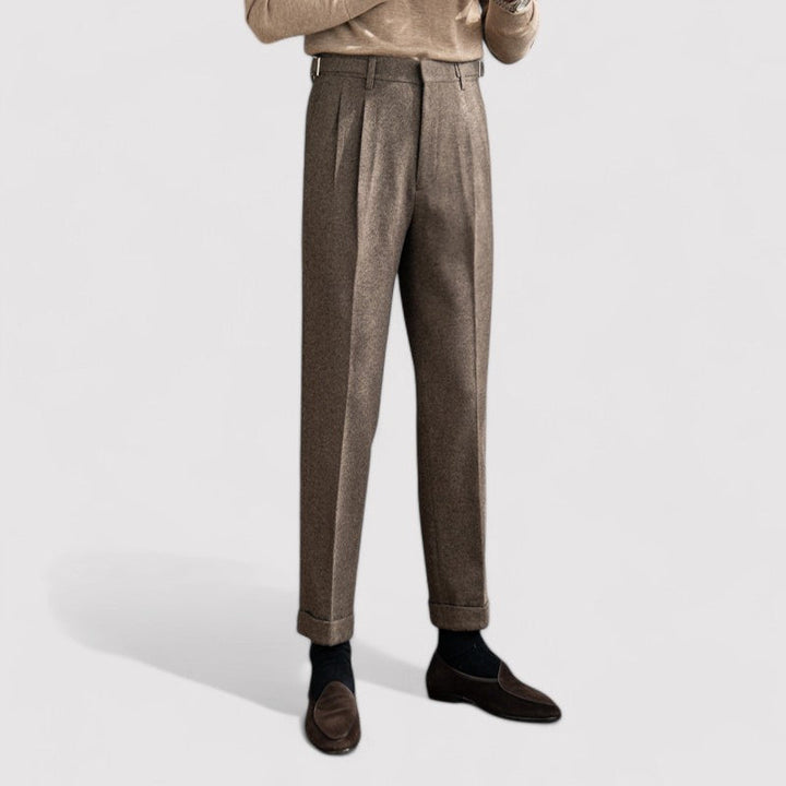 Ancien | Men's Houndstooth Edinburgh Straight Fit Trousers afbeelding 2
