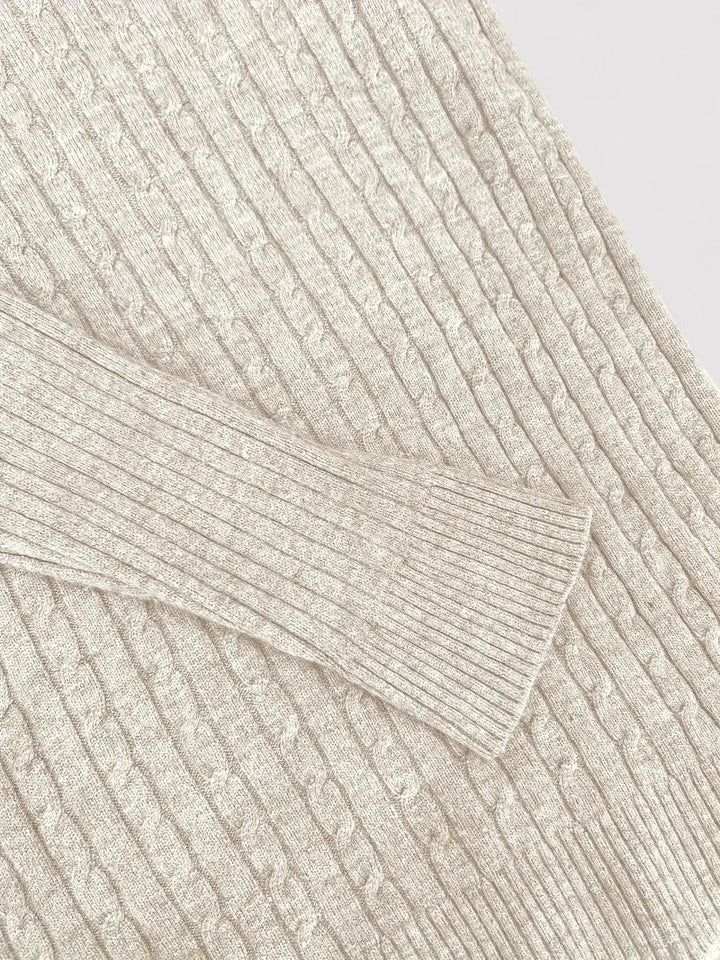 Ancien | Cable-Knit Men's Turtleneck Jumper for Autumn afbeelding 4