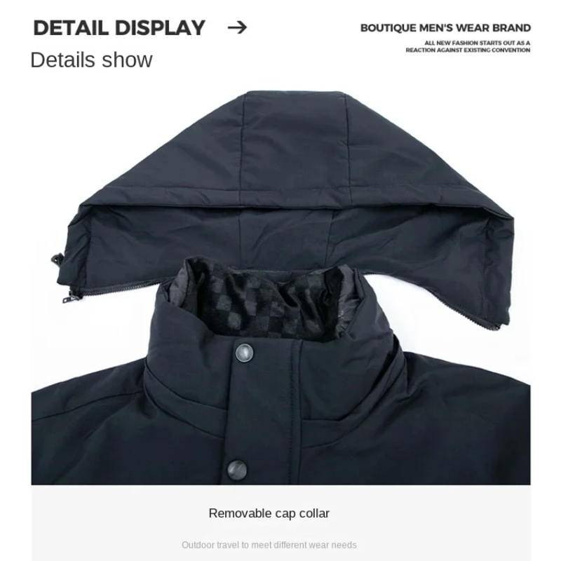 Ancien | Men’s Windproof Winter Parka Jacket with Warm Lining afbeelding 10